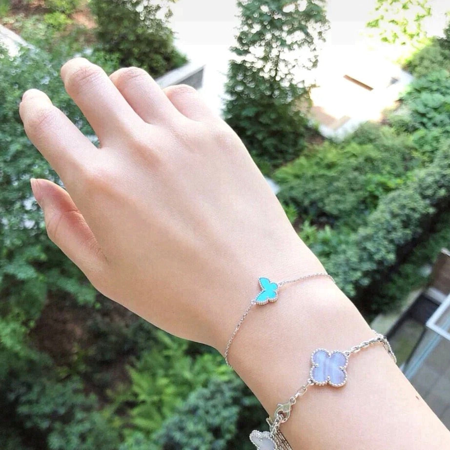 [Stellar Jewelry]BUTTERFLY TURQUOISE BUTTERFLY BRACELET SILVER