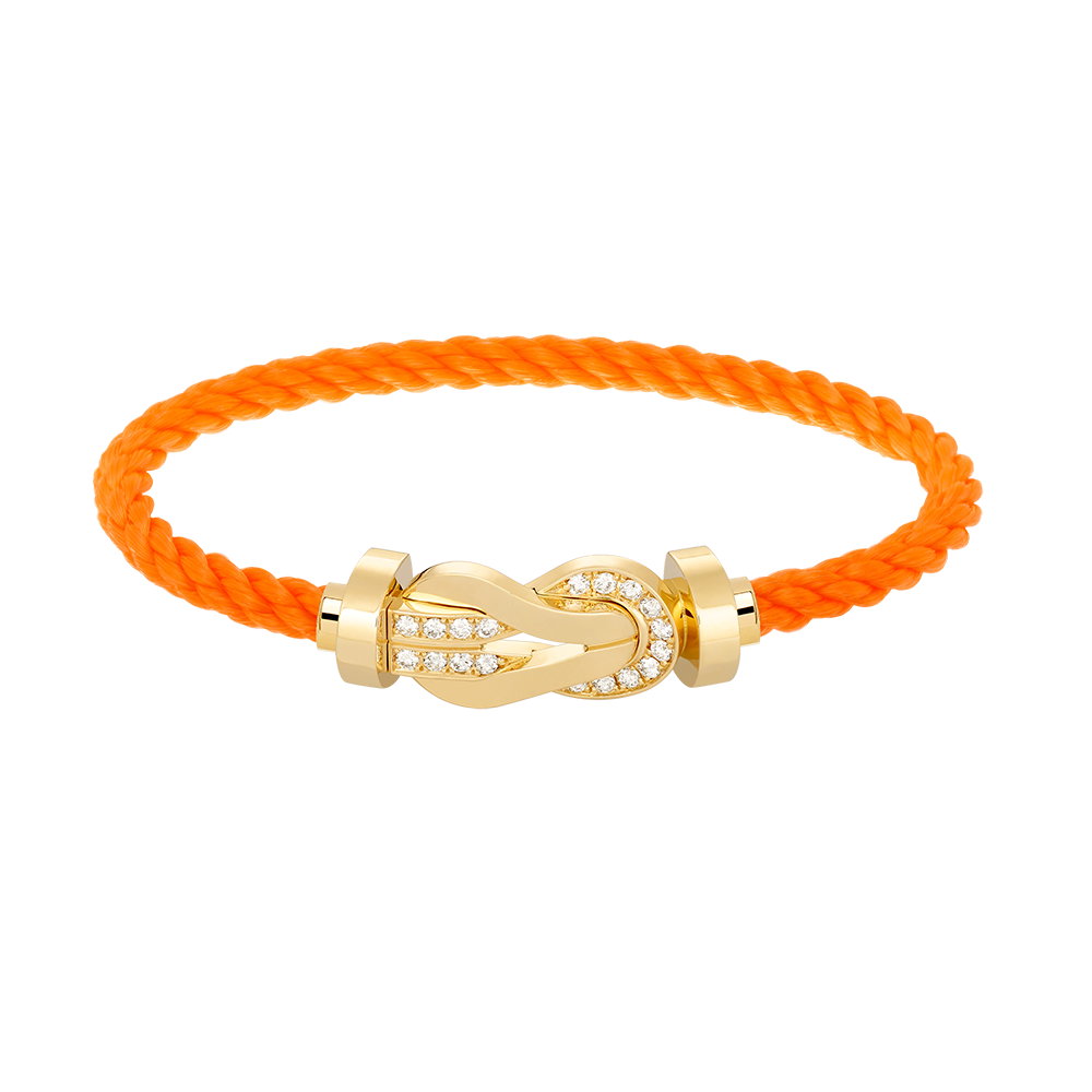 [Stellar Jewelry]CHANCE LARGE 8 FIGURE BUCKLE HALF DIAMOND BRACELET GOLD