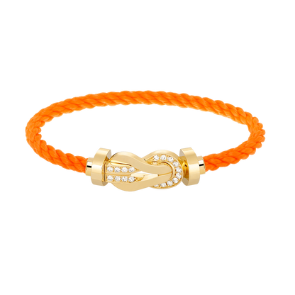 [Stellar Jewelry]CHANCE LARGE 8 FIGURE BUCKLE HALF DIAMOND BRACELET GOLD