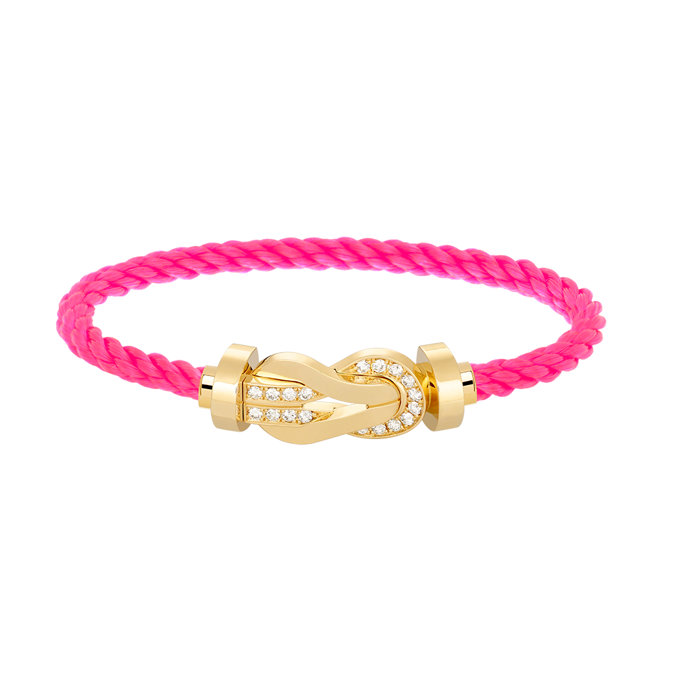 [Stellar Jewelry]CHANCE LARGE 8 FIGURE BUCKLE HALF DIAMOND BRACELET GOLD