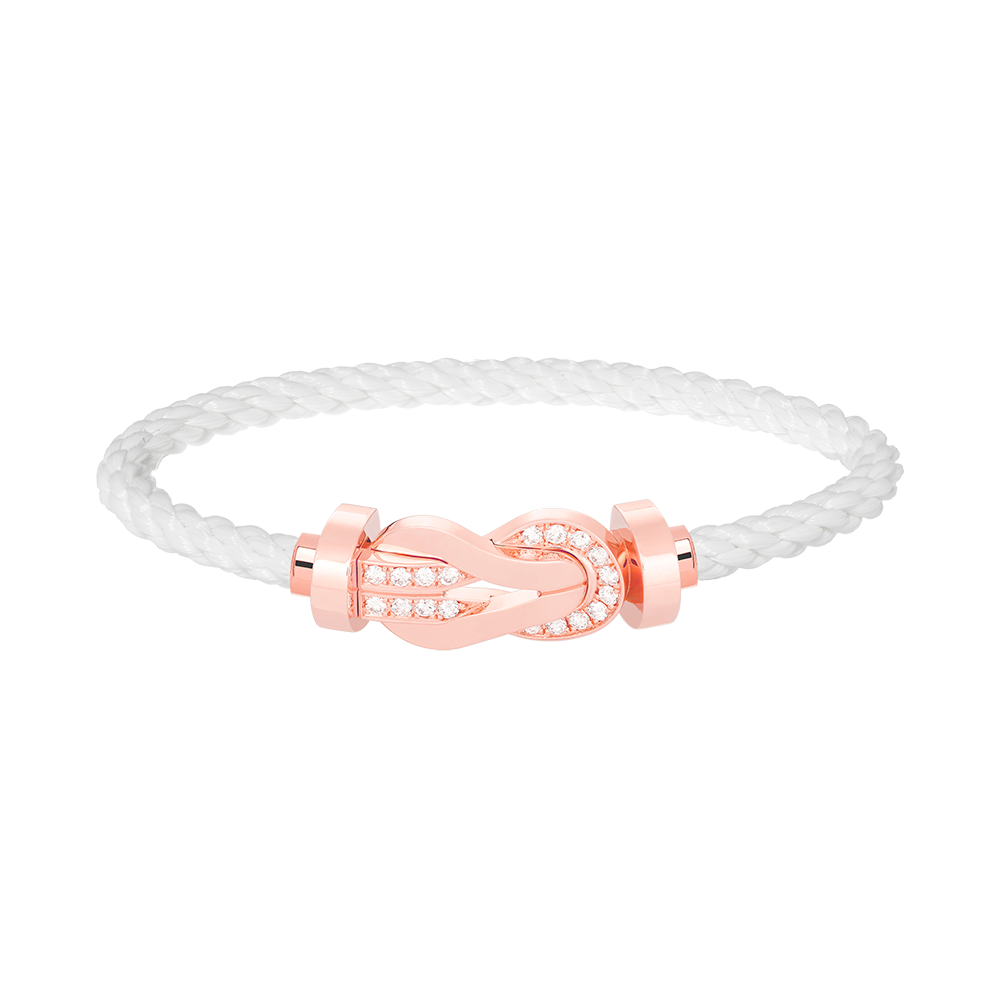 [Stellar Jewelry]CHANCE LARGE 8 FIGURE BUCKLE HALF DIAMOND BRACELET ROSE GOLD