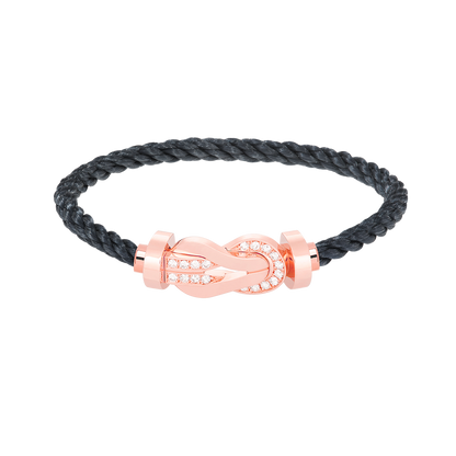 [Stellar Jewelry]CHANCE LARGE 8 FIGURE BUCKLE HALF DIAMOND BRACELET ROSE GOLD
