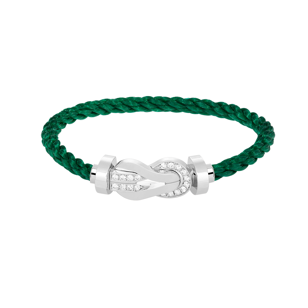 [Stellar Jewelry]CHANCE LARGE 8 FIGURE BUCKLE HALF DIAMOND BRACELET SILVER