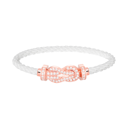 [Stellar Jewelry]CHANCE LARGE 8 FIGURE BUCKLE FULL DIAMOND BRACELET ROSE GOLD