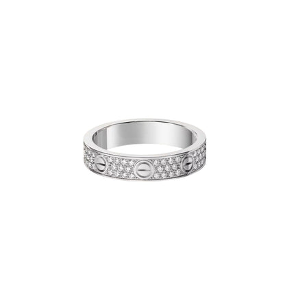[Stellar Jewelry]LOVE RING 4.0MM DIAMOND PAVED