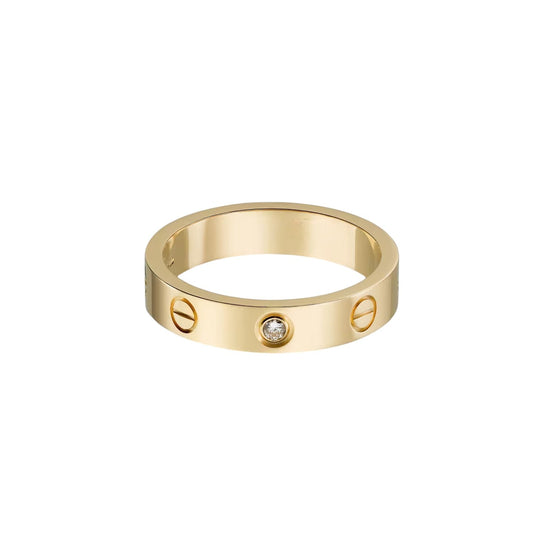 [Stellar Jewelry]LOVE 4MM 1 DIAMOND RING