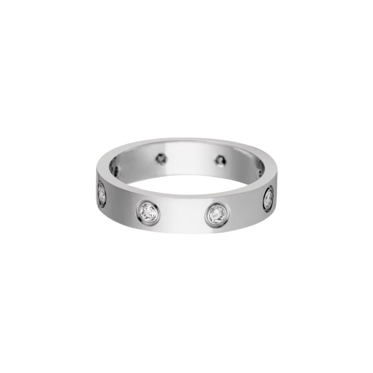 [Stellar Jewelry]LOVE 4MM 8 DIAMOND RING