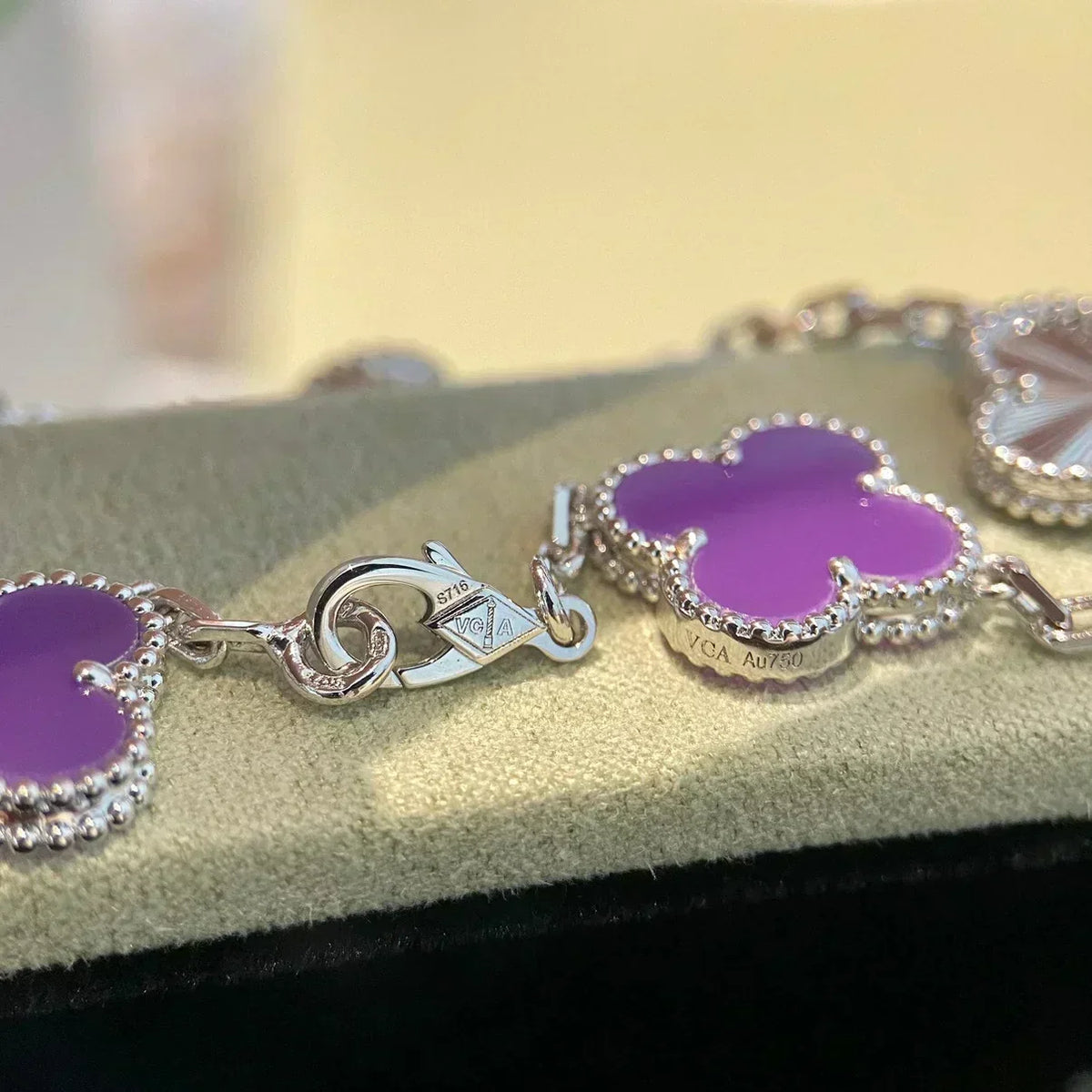 [Stellar Jewelry] CLOVER 5 MOTIF VIOLET BRACELET COLLECTION