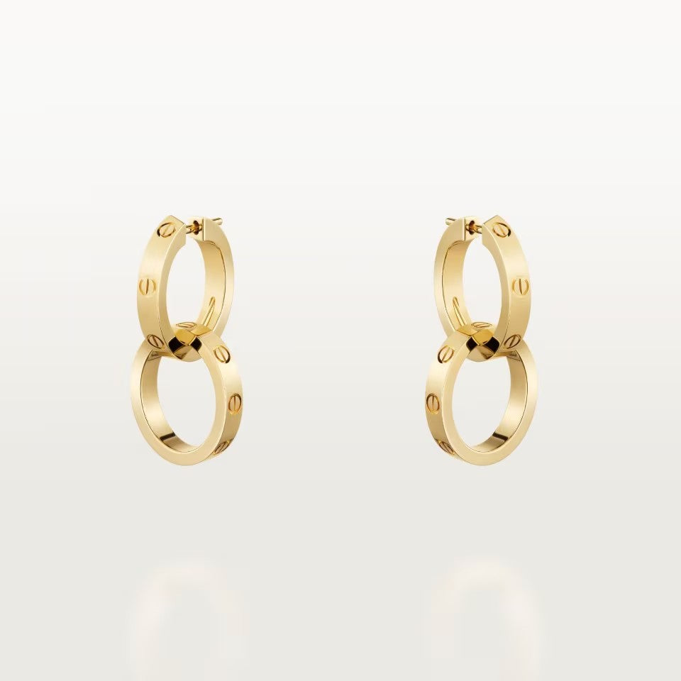 [Stellar Jewelry]LOVE 3.3MM DANGLE EARRINGS