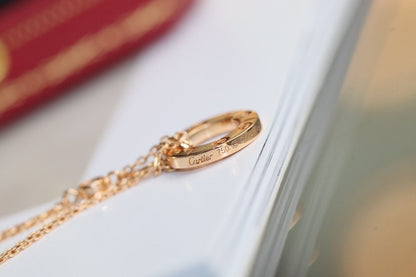 [Stellar Jewelry]LOVE NECKLACE ADJUSTABLE ROSE GOLD 2 DIAMOND
