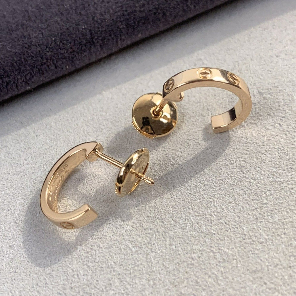 [Stellar Jewelry]LOVE EARRINGS 2.65MM PINK GOLD