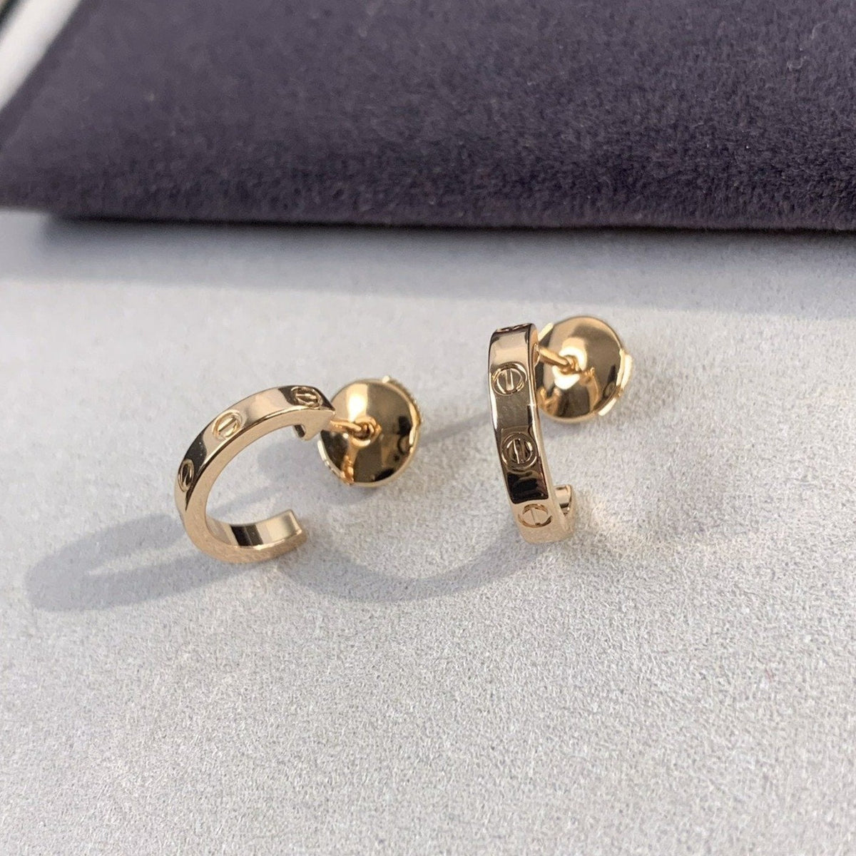 [Stellar Jewelry]LOVE EARRINGS 2.65MM PINK GOLD