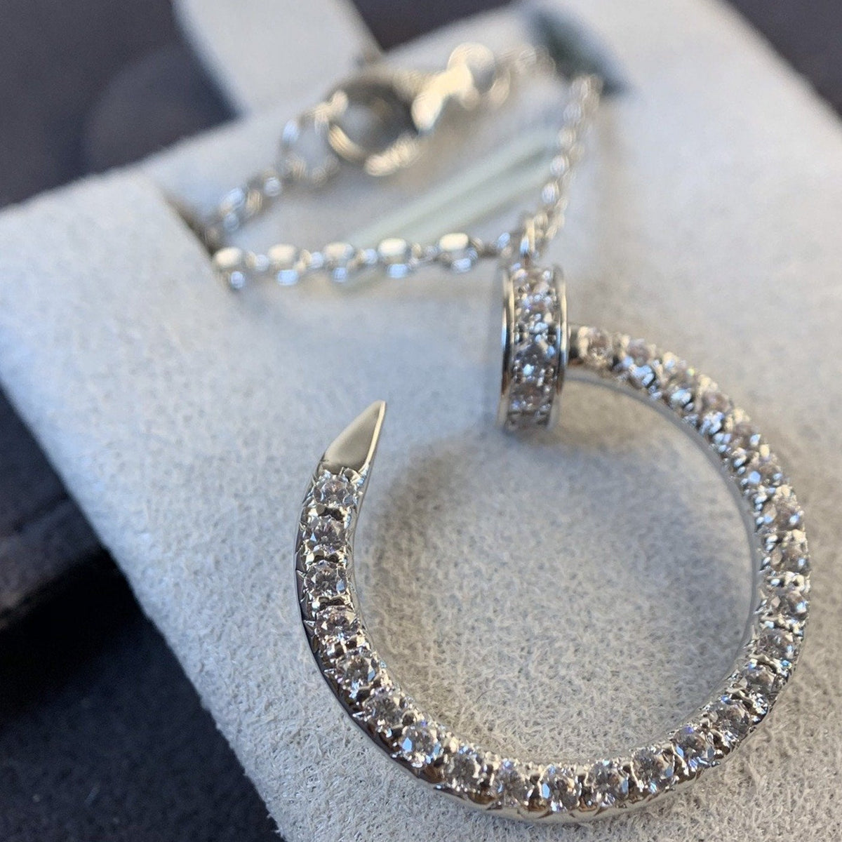[Stellar Jewelry]JUSTE NECKLACE SILVER DIAMONDS