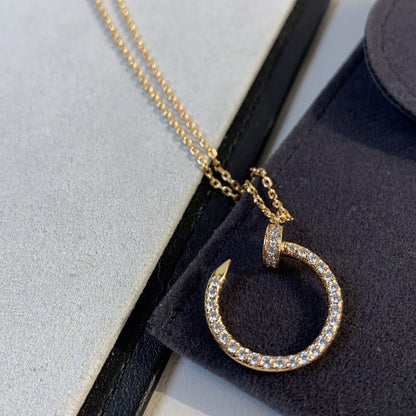 [Stellar Jewelry]JUSTE NECKLACE PINK GOLD DIAMONDS