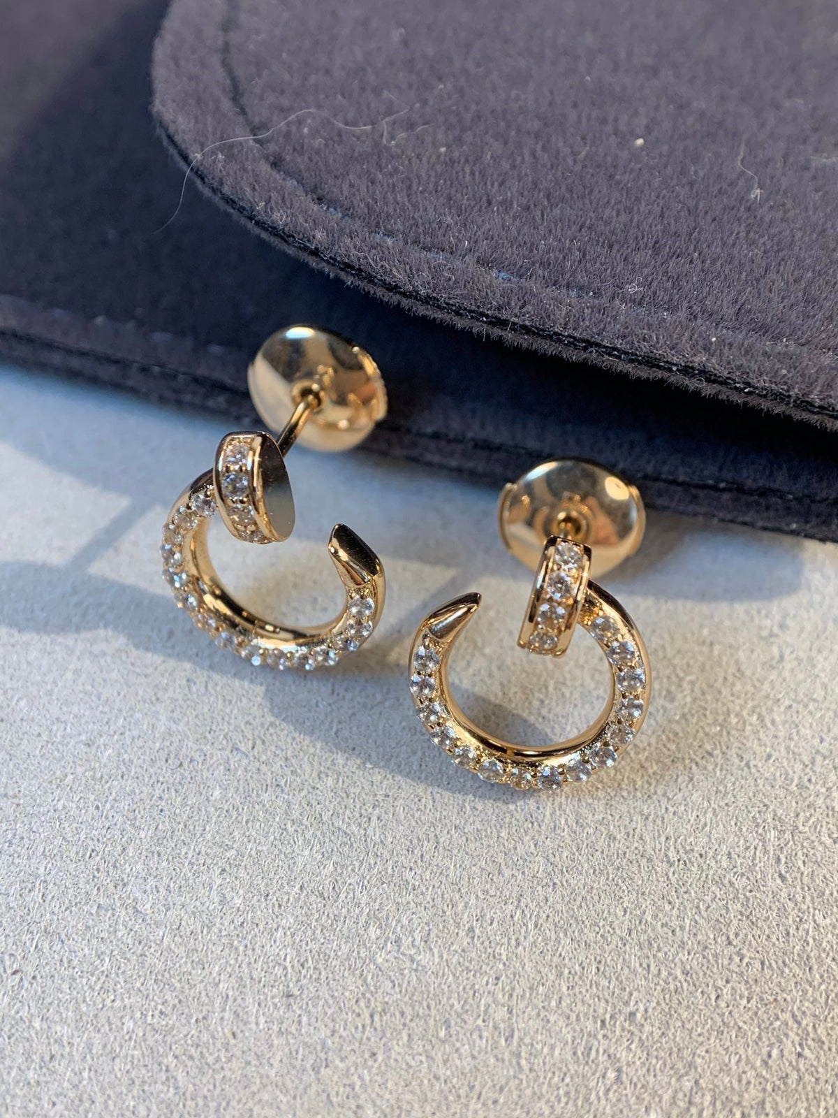 [Stellar Jewelry]JUSTE EARRINGS GOLD DIAMONDS