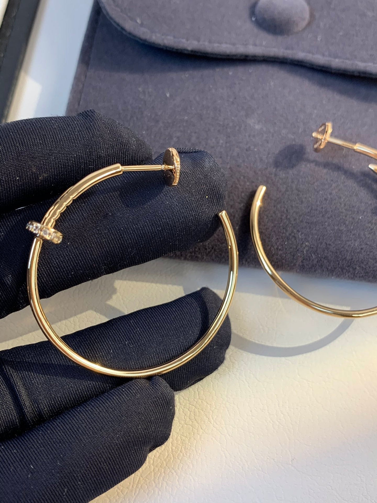 [Stellar Jewelry]JUSTE EARRINGS GOLD DIAMONDS 1.8MM