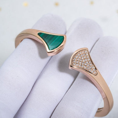 [Stellar Jewelry]DREAM BRACELET OPEN MALACHITE PINK GOLD