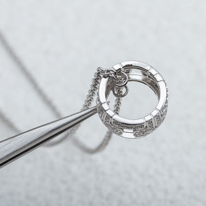 [Stellar Jewelry]PARENTESI NECKLACE SILVER DIAMOND