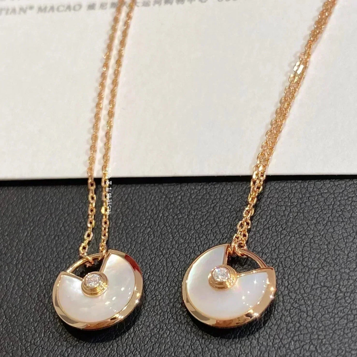[Stellar Jewelry]AMULETTE ROSE GOLD MOP NECKLACE