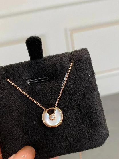 [Stellar Jewelry]AMULETTE ROSE GOLD MOP NECKLACE