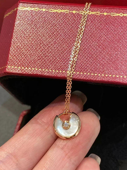 [Stellar Jewelry]AMULETTE ROSE GOLD MOP NECKLACE