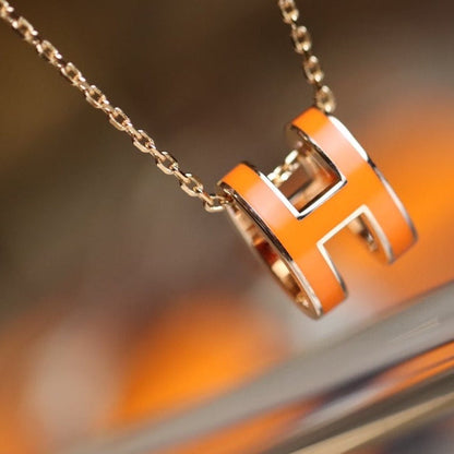 [Stellar Jewelry]POP H PEDANT PINK GOLD