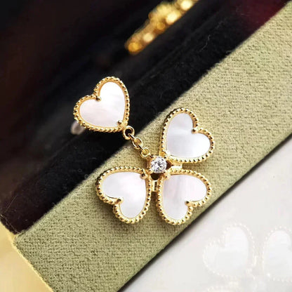 [Stellar Jewelry]CLOVER SWEET WHITE MOP EARRINGS