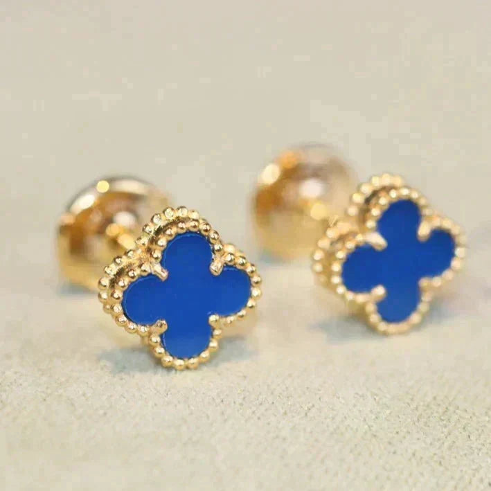 [Stellar Jewelry]CLOVER MINI 9.5MM TURQUOISE EARRINGS