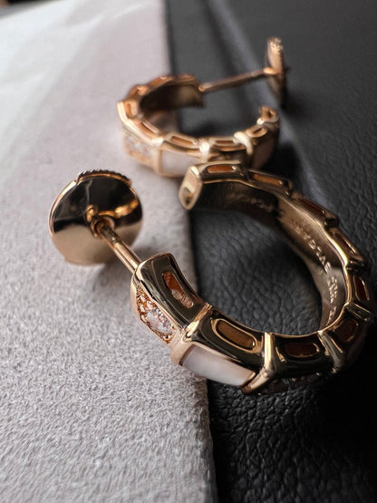 [Stellar Jewelry]SERPENTI MOP PINK GOLD EARRINGS