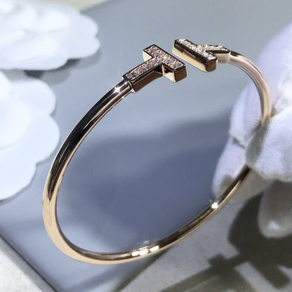 [Stellar jewels]T BRACELET PINK GOLD 1.8MM DIAMOND