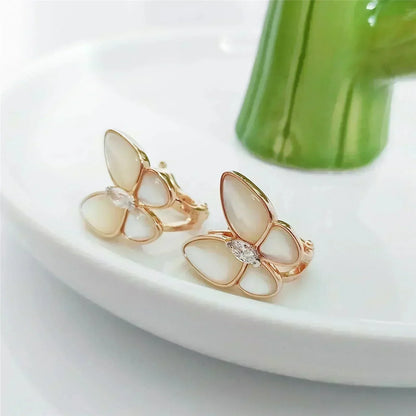 [Stellar Jewelry]BUTTERFLY MOP DIAMOND EARRINGS