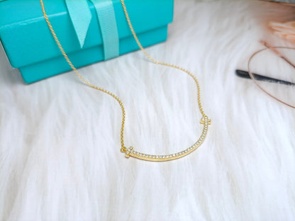 [Stellar jewels]BIG SMILE PEDANT DIAMOND NECKLACE