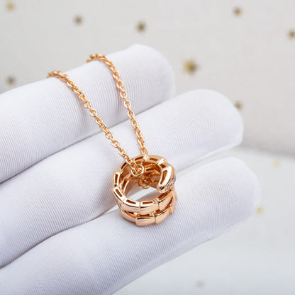 [Stellar Jewelry]SERPENTI PINK GOLD NECKLACE DIAMOND