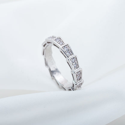 [Stellar Jewelry]SERPENTI RING SILVER DIAMOND PAVED 3MM