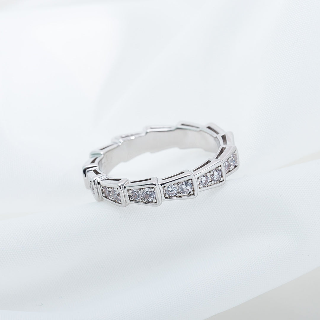 [Stellar Jewelry]SERPENTI RING SILVER DIAMOND PAVED 3MM
