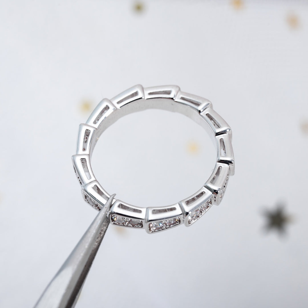 [Stellar Jewelry]SERPENTI RING SILVER DIAMOND PAVED 3MM