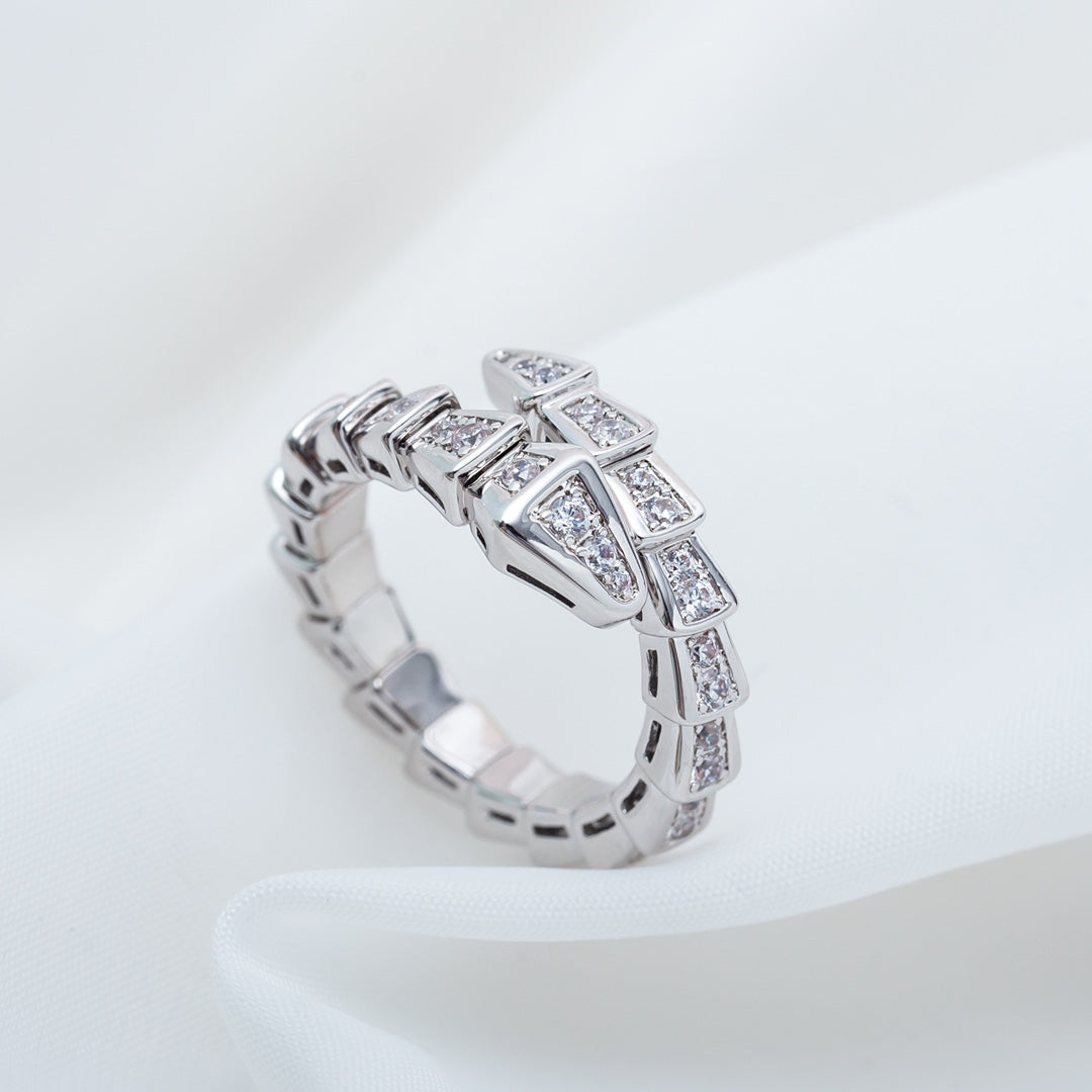 [Stellar Jewelry]SERPENTI RING SILVER DIAMOND PAVED 4MM