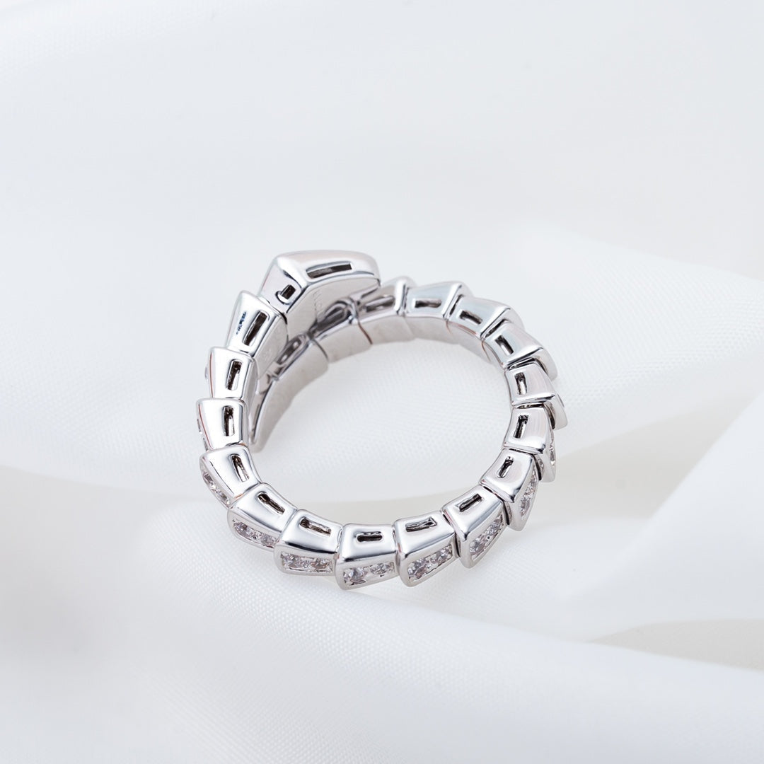 [Stellar Jewelry]SERPENTI RING SILVER DIAMOND PAVED 4MM
