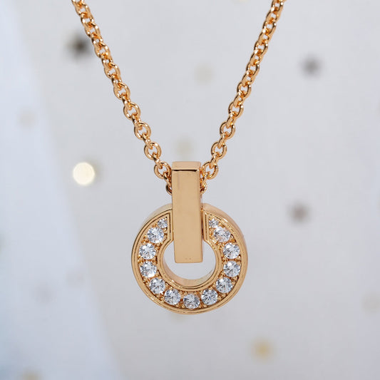 [Stellar Jewelry]GARI NECKLACE PINK GOLD DIAMOND