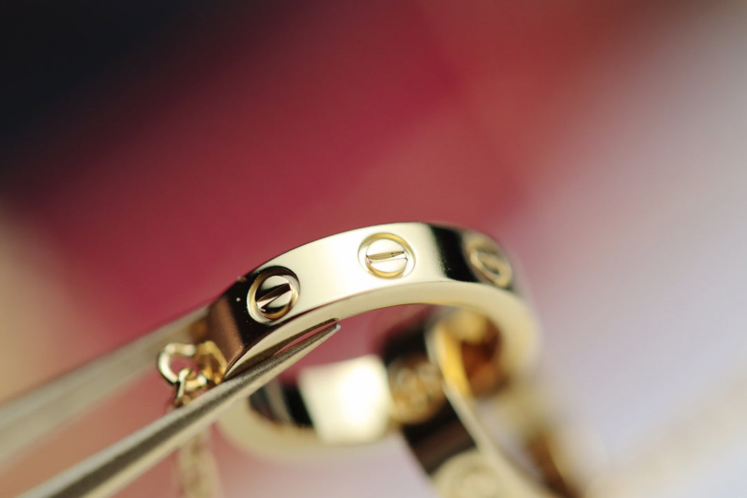 [Stellar Jewelry]LOVE NECKLACE DOUBLE RING GOLD