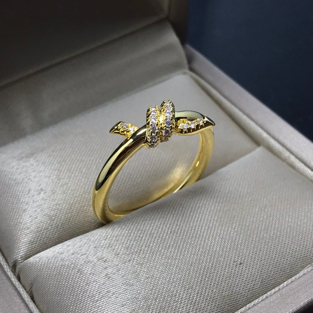 [Stellar jewels]KNOT RING 1.2MM DIAMOND