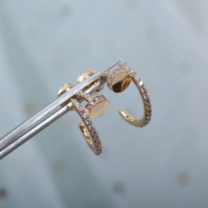 [Stellar Jewelry]JUSTE EARRINGS 12.75MM PINK GOLD DIAMOND