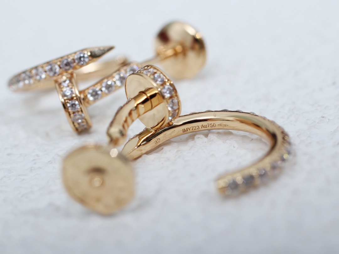 [Stellar Jewelry]JUSTE EARRINGS 12.75MM PINK GOLD DIAMOND
