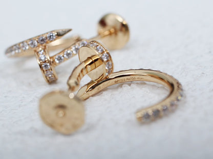 [Stellar Jewelry]JUSTE EARRINGS 12.75MM PINK GOLD DIAMOND