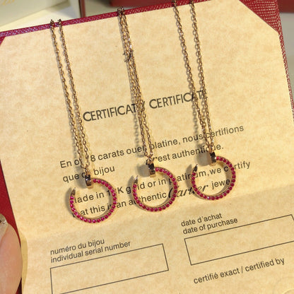 [Stellar Jewelry]JUSTE NECKLACE GOLD RED DIAMONDS