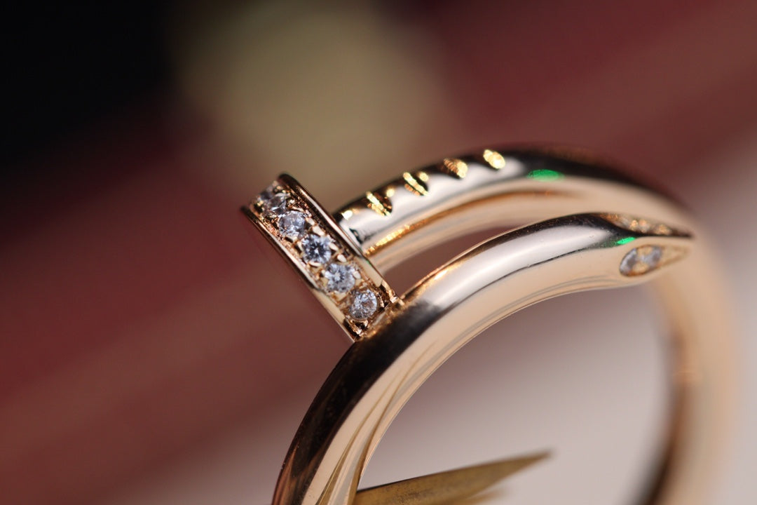 [Stellar Jewelry]JUSTE RING 2.65MM PINK GOLD DIAMOND