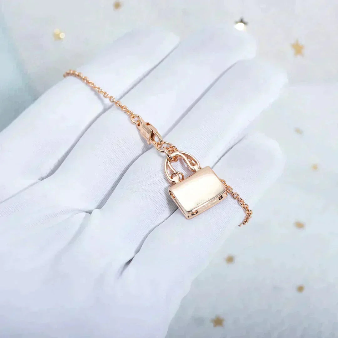 [Stellar Jewelry]AMULETTE PEDANT ROSE GOLD NECKLACE