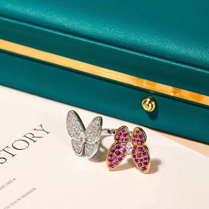 [Stellar Jewelry]TWIN BUTTERFLY DIAMOND RING