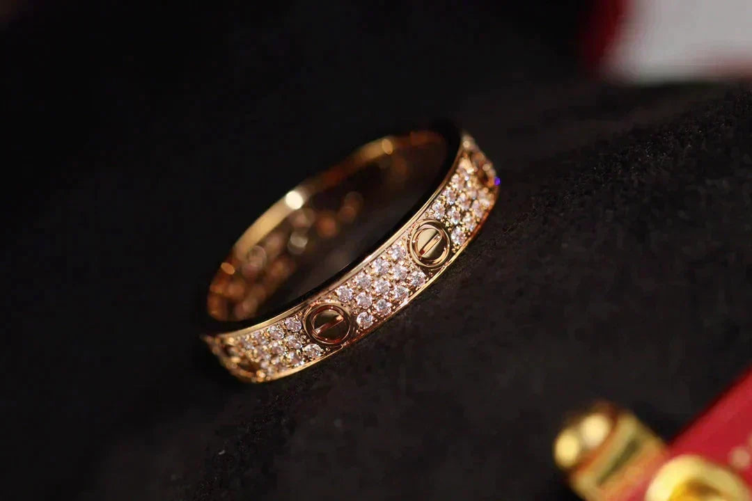 [Stellar Jewelry]LOVE RING 3.6MM DIAMOND PAVED