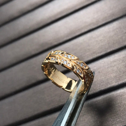 [Stellar jewels]OLIVE LEAF RING DIAMONDS